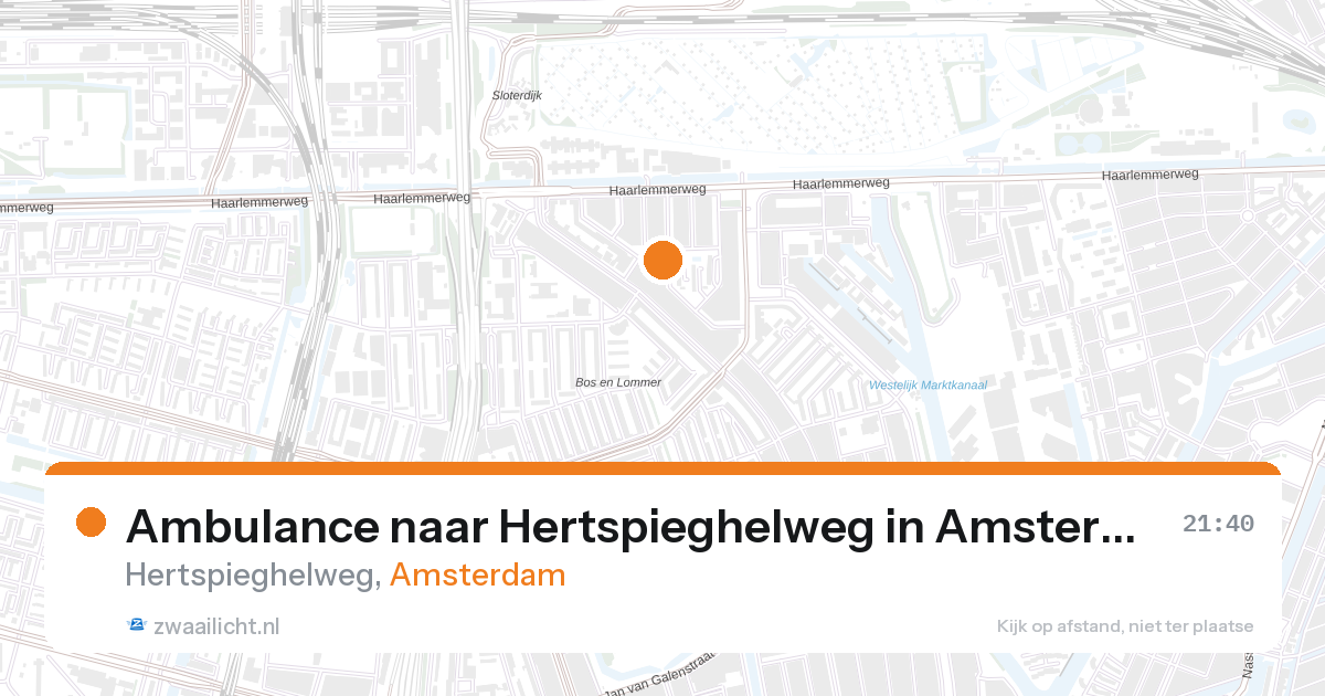 Ambulance naar Hertspieghelweg in Amsterdam — 28 aug 2026