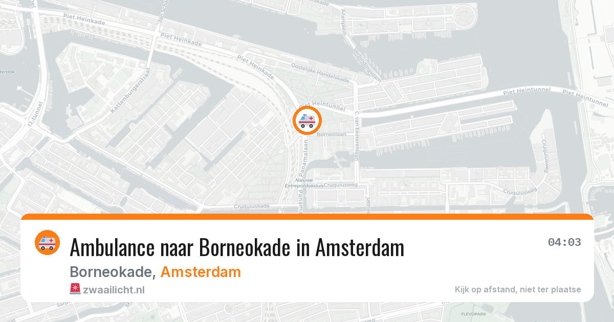 Ambulance naar Borneokade in Amsterdam — 1 jun 2026