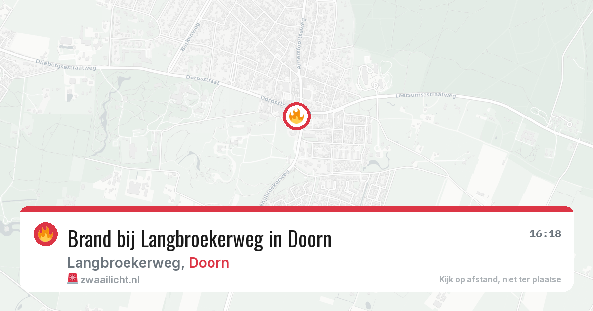 Brand bij Langbroekerweg in Doorn — 4 aug 2026