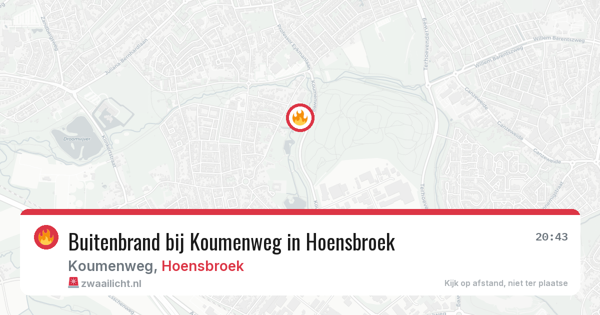 Buitenbrand bij Koumenweg in Hoensbroek — 19 mei 2026