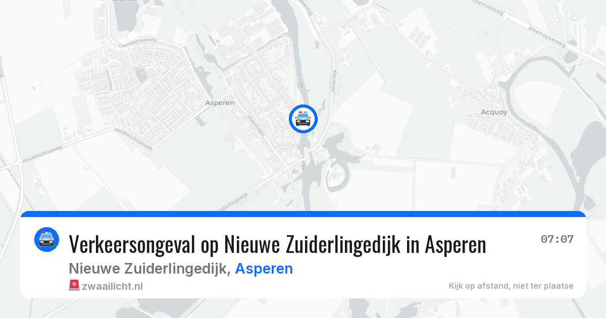 Verkeersongeval op Nieuwe Zuiderlingedijk in Asperen — 23 jun 2026