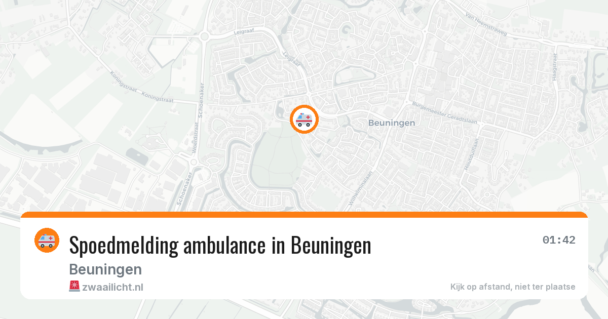 Spoedmelding ambulance in Beuningen — 11 jul 2026