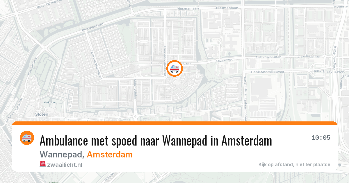 Ambulance met spoed naar Wannepad in Amsterdam — 5 mei 2026