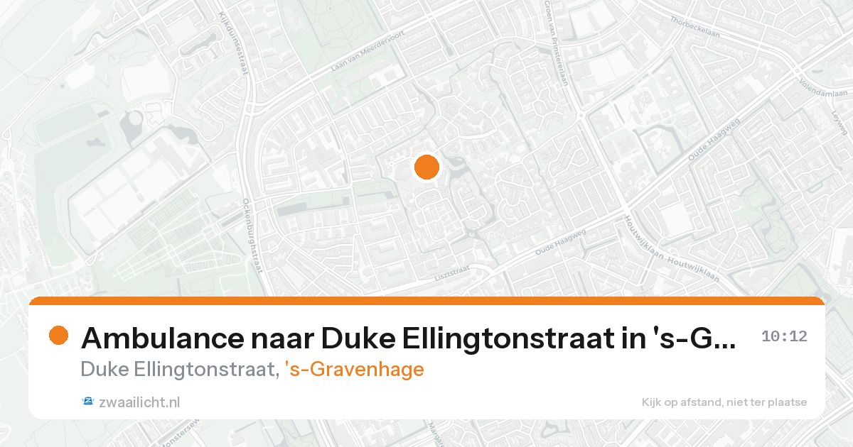 Ambulance naar Duke Ellingtonstraat in 's-Gravenhage — 18 aug 2026