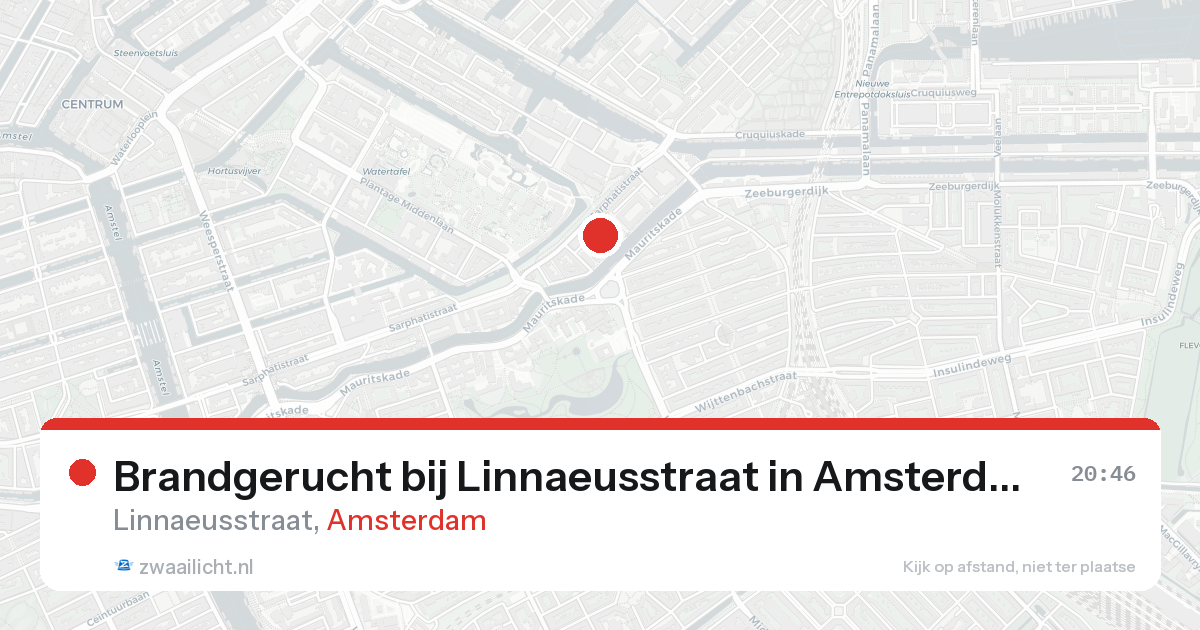 Brandgerucht bij Linnaeusstraat in Amsterdam — 23 mei 2026