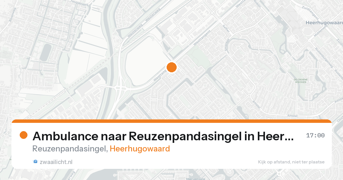 Ambulance naar Reuzenpandasingel in Heerhugowaard — 18 aug 2026