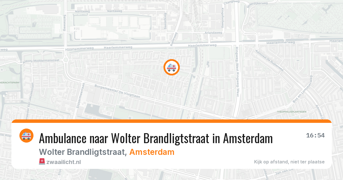 Ambulance naar Wolter Brandligtstraat in Amsterdam — 24 mei 2026