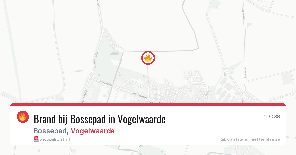 Brand bij Bossepad in Vogelwaarde — 14 apr 2026