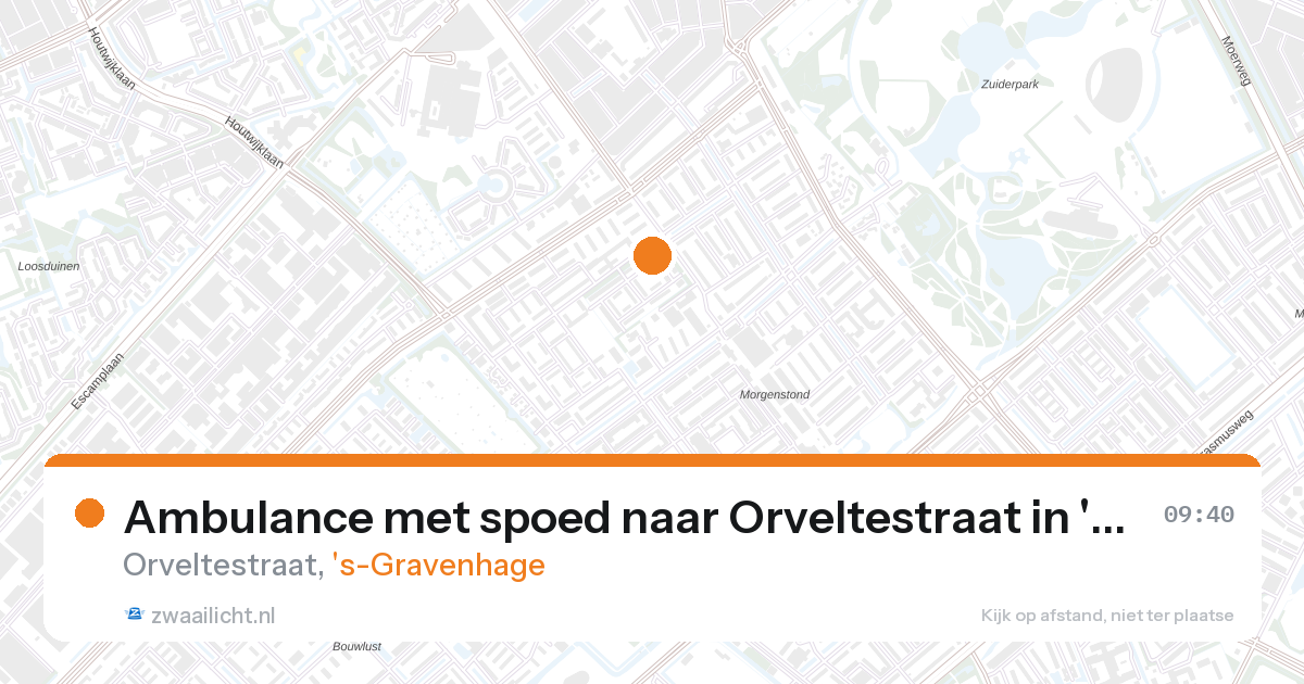 Ambulance met spoed naar Orveltestraat in 's-Gravenhage — 27 aug 2026