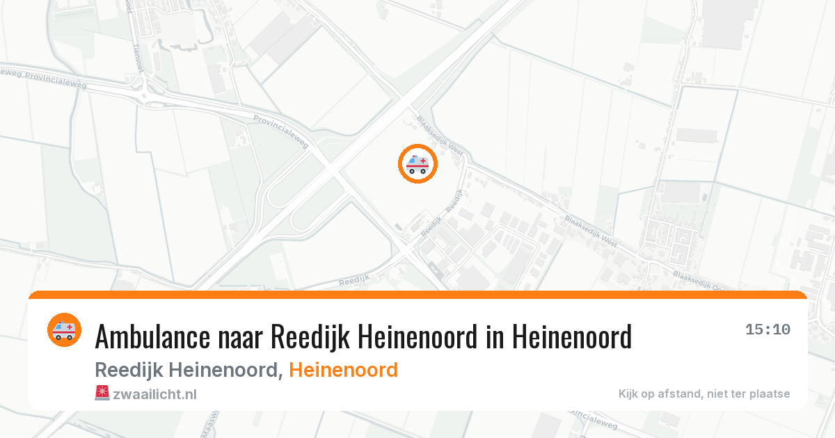Ambulance naar Reedijk Heinenoord in Heinenoord — 29 mei 2026