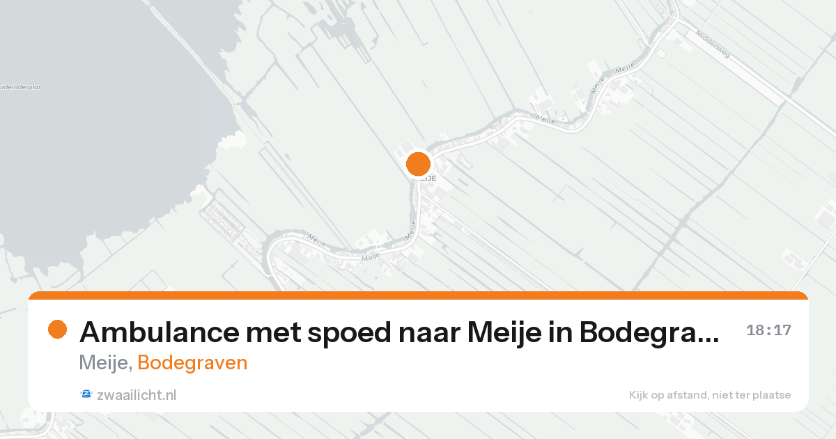 Ambulance met spoed naar Meije in Bodegraven — 11 jul 2026