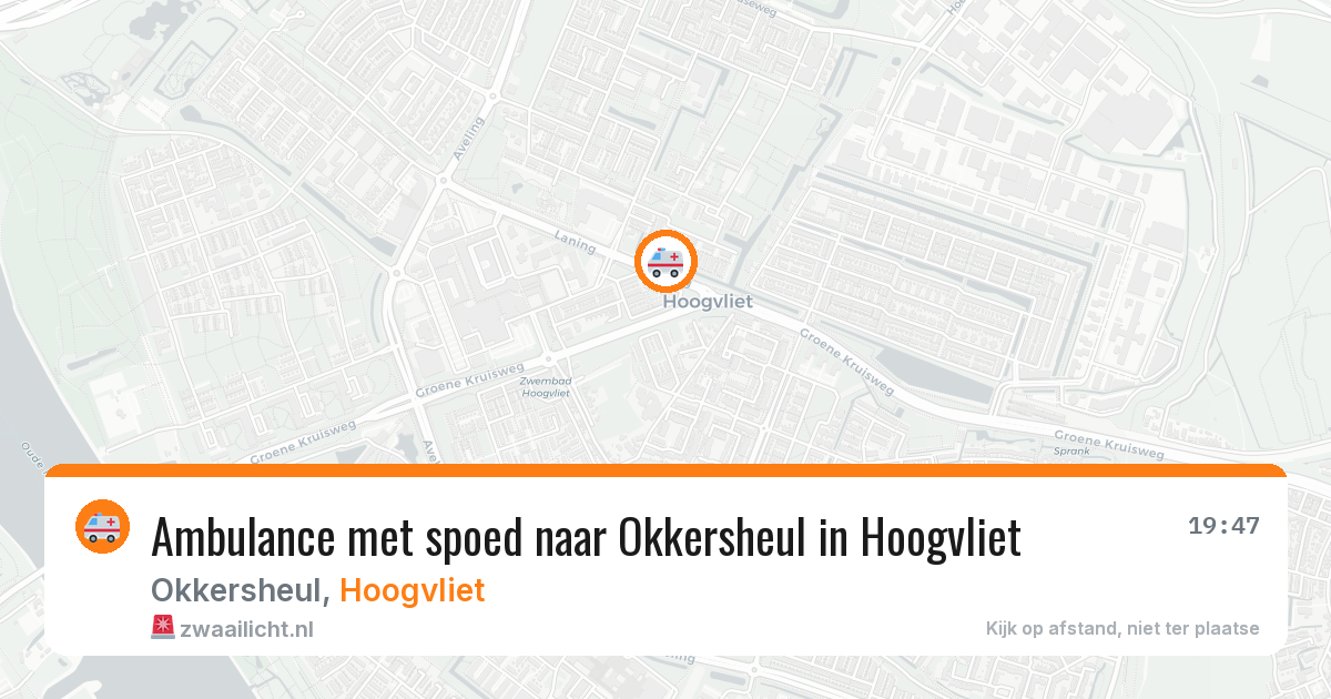 Ambulance met spoed naar Okkersheul in Hoogvliet — 1 jul 2026
