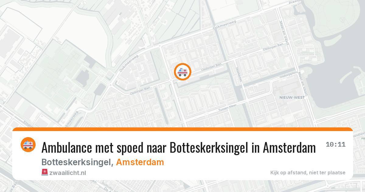 Ambulance met spoed naar Botteskerksingel in Amsterdam — 19 mrt 2026