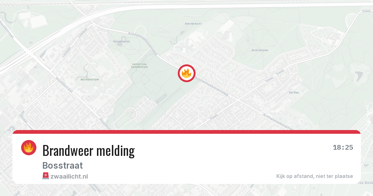 Brandweer melding — 25 mei 2026