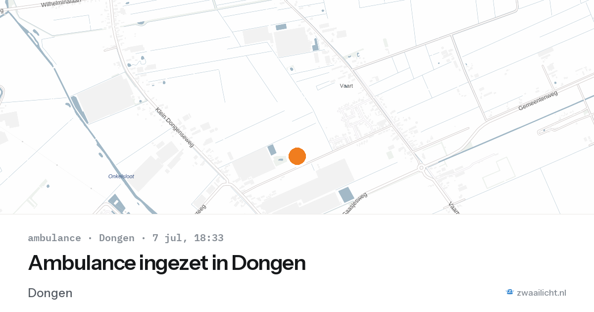 Ambulance ingezet in Dongen — 7 jul 2026