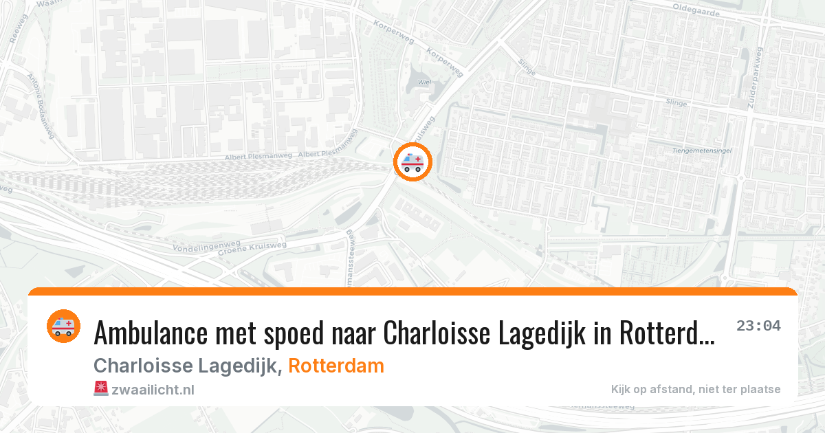 Ambulance met spoed naar Charloisse Lagedijk in Rotterdam — 29 mei 2026