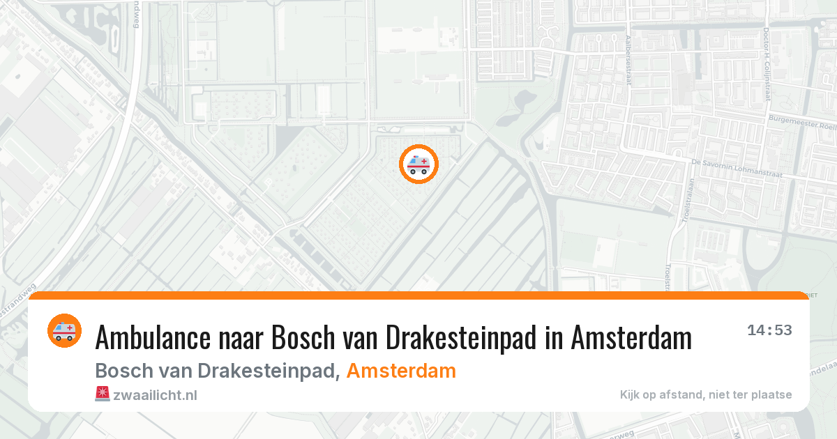 Ambulance naar Bosch van Drakesteinpad in Amsterdam — 30 mei 2026