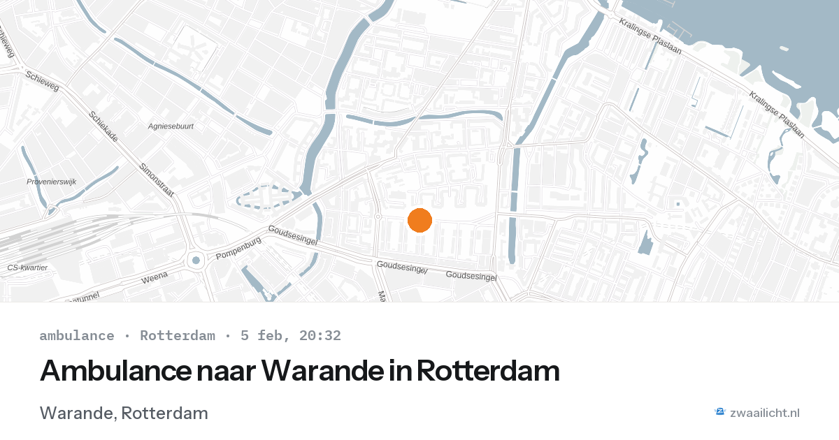Ambulance naar Warande in Rotterdam — 5 feb 2026