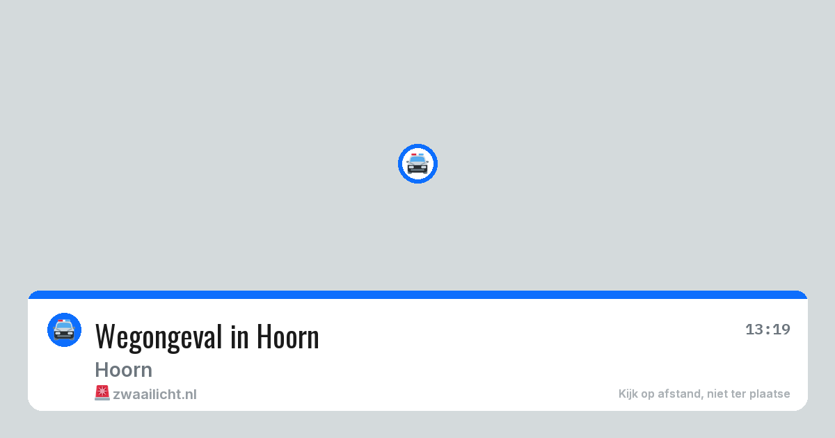 Wegongeval in Hoorn — 25 mrt 2026