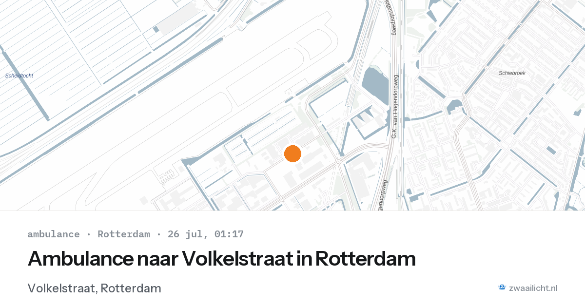 Ambulance naar Volkelstraat in Rotterdam — 25 jul 2026