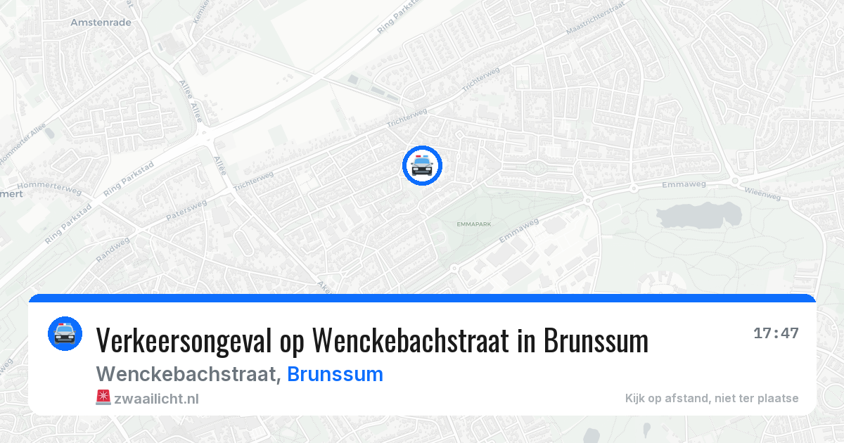 Verkeersongeval op Wenckebachstraat in Brunssum — 23 apr 2026