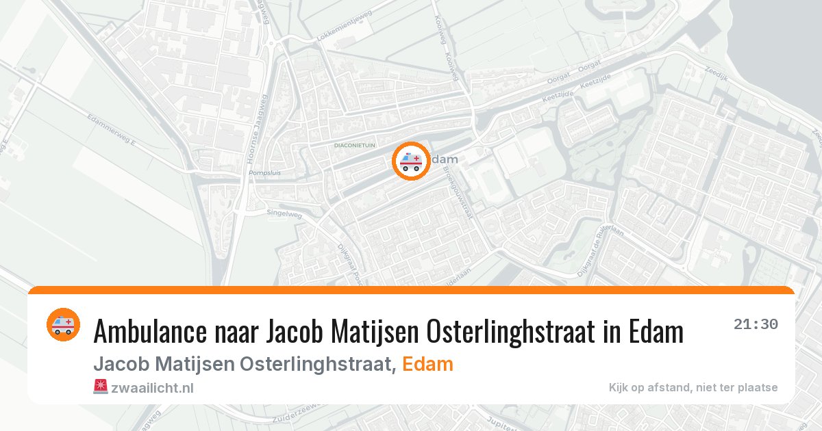 Ambulance naar Jacob Matijsen Osterlinghstraat in Edam — 14 jul 2026