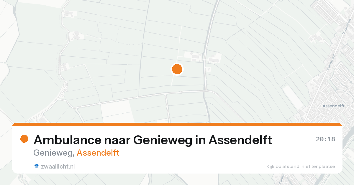 Ambulance naar Genieweg in Assendelft — 17 aug 2026