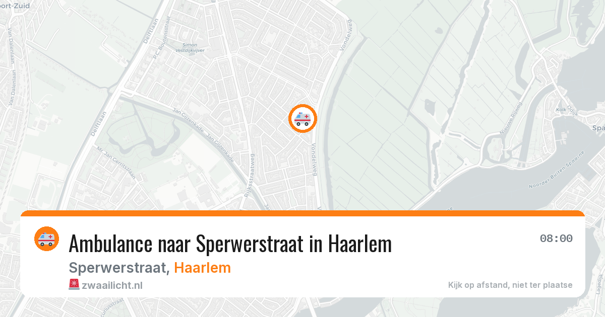 Ambulance naar Sperwerstraat in Haarlem — 29 jul 2026