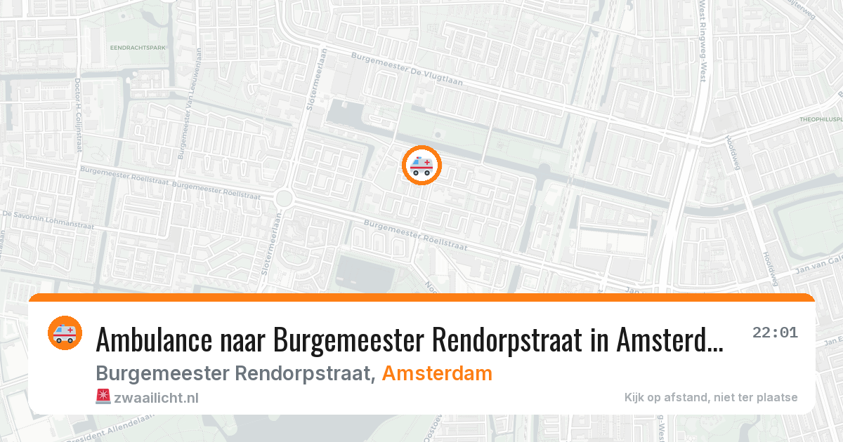 Ambulance naar Burgemeester Rendorpstraat in Amsterdam — 5 mei 2026