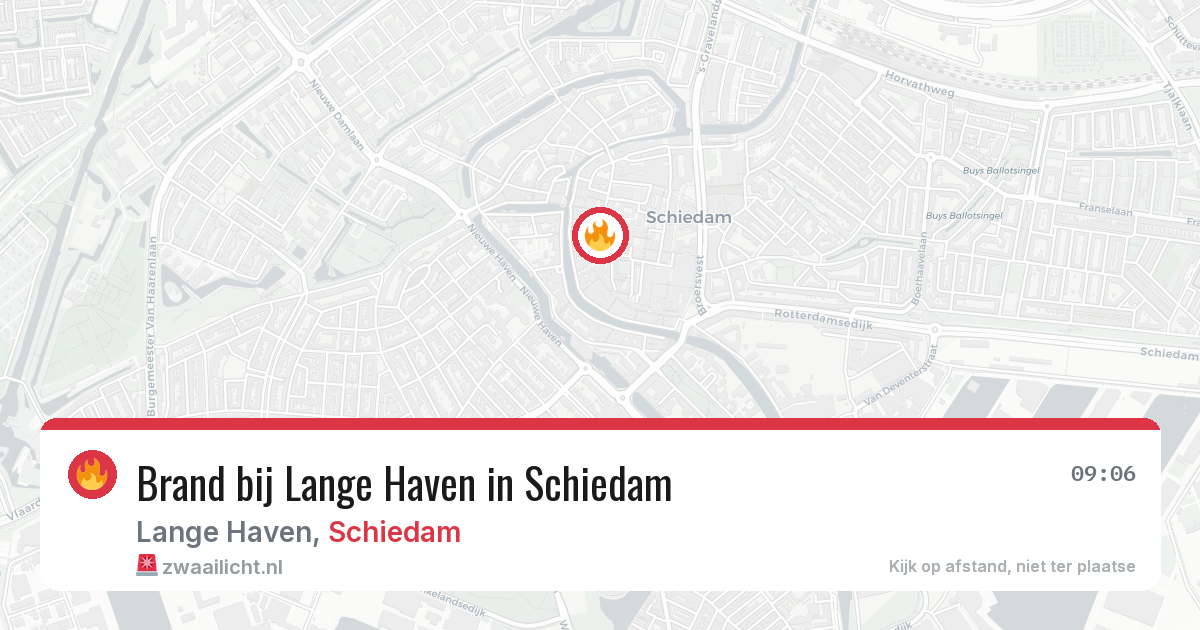 Brand bij Lange Haven in Schiedam — 15 mei 2026