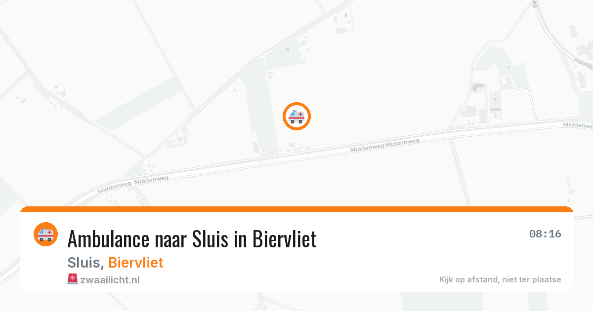 Ambulance naar Sluis in Biervliet — 2 aug 2026