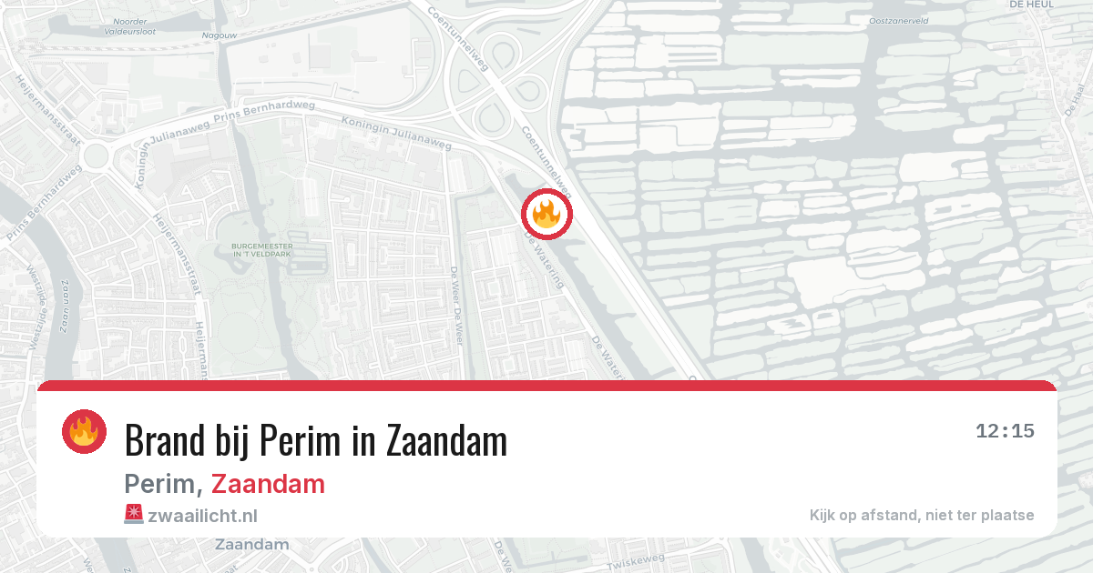 Brand bij Perim in Zaandam — 6 jun 2026