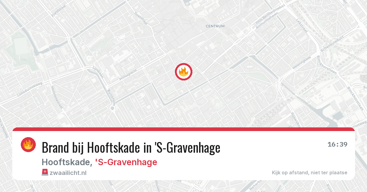 Brand bij Hooftskade in 'S-Gravenhage — 12 jun 2026