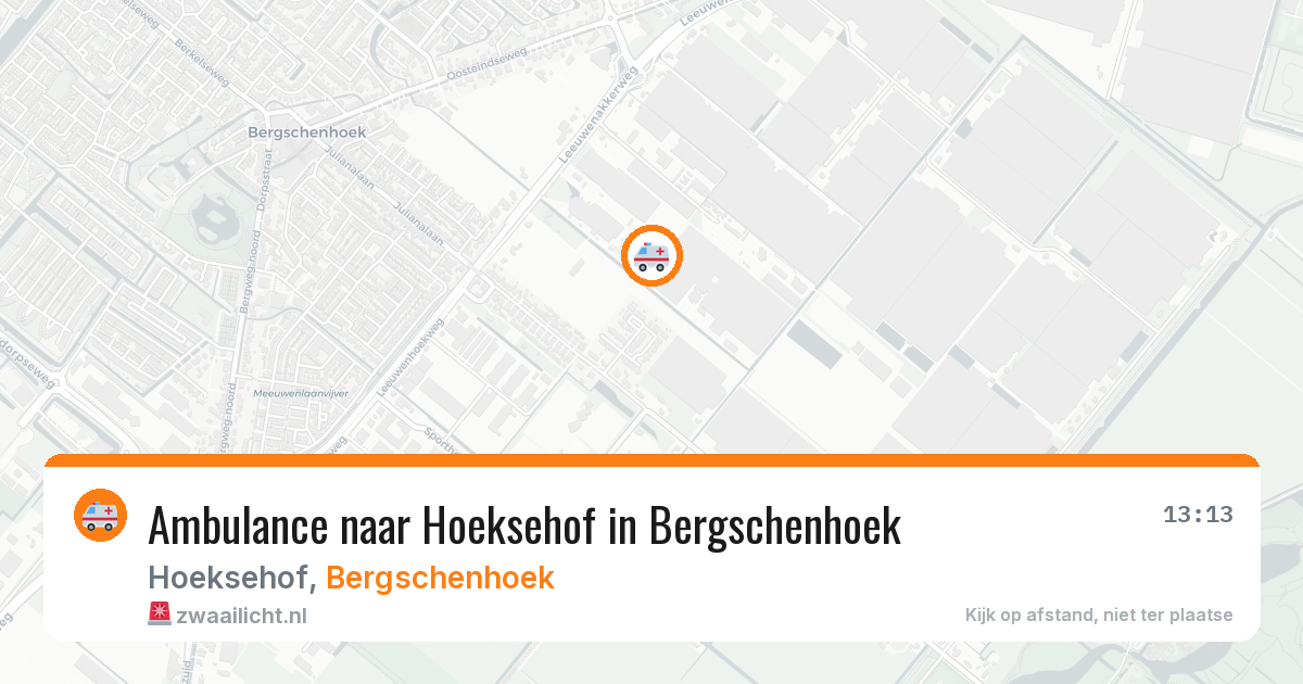 Ambulance naar Hoeksehof in Bergschenhoek — 21 jun 2026