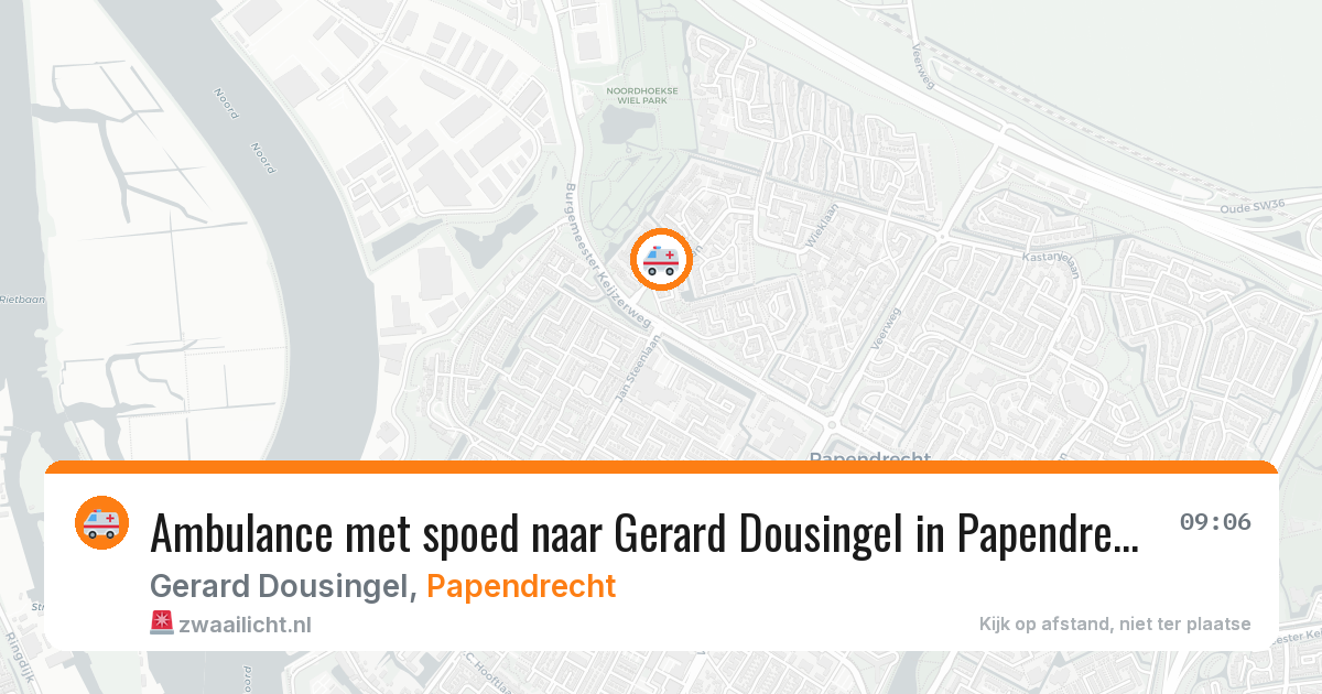Ambulance met spoed naar Gerard Dousingel in Papendrecht — 5 aug 2026