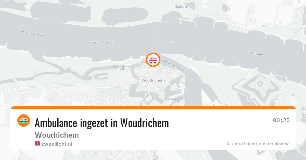 Ambulance ingezet in Woudrichem — 12 mei 2026