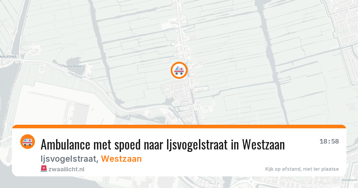 Ambulance met spoed naar Ijsvogelstraat in Westzaan — 21 jan 2026