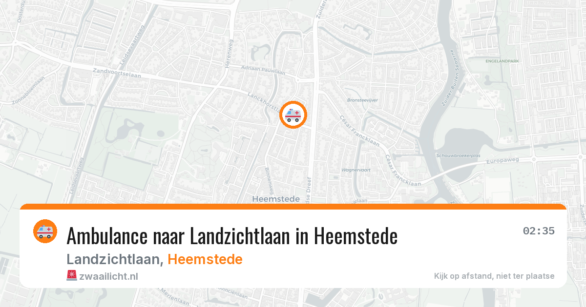 Ambulance naar Landzichtlaan in Heemstede — 12 aug 2026
