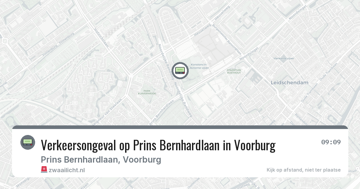 Verkeersongeval op Prins Bernhardlaan in Voorburg — 9 mrt 2026