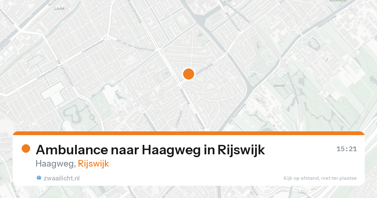 Ambulance naar Haagweg in Rijswijk — 24 aug 2026