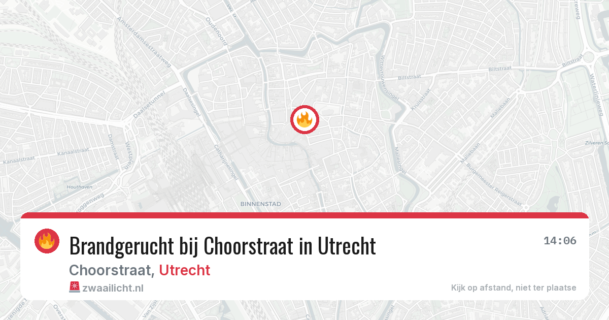 Brandgerucht bij Choorstraat in Utrecht — 6 jun 2026