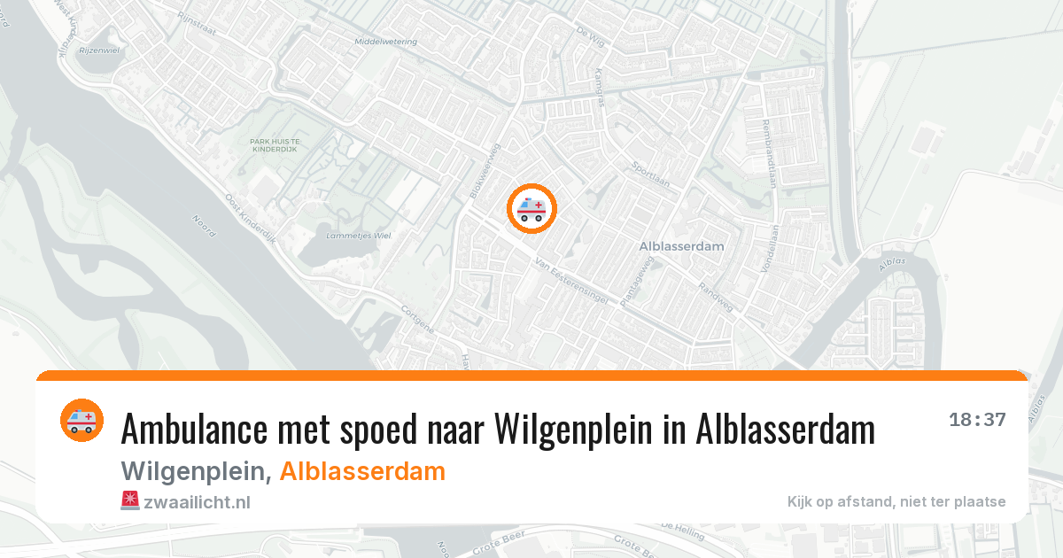 Ambulance met spoed naar Wilgenplein in Alblasserdam — 20 jan 2026