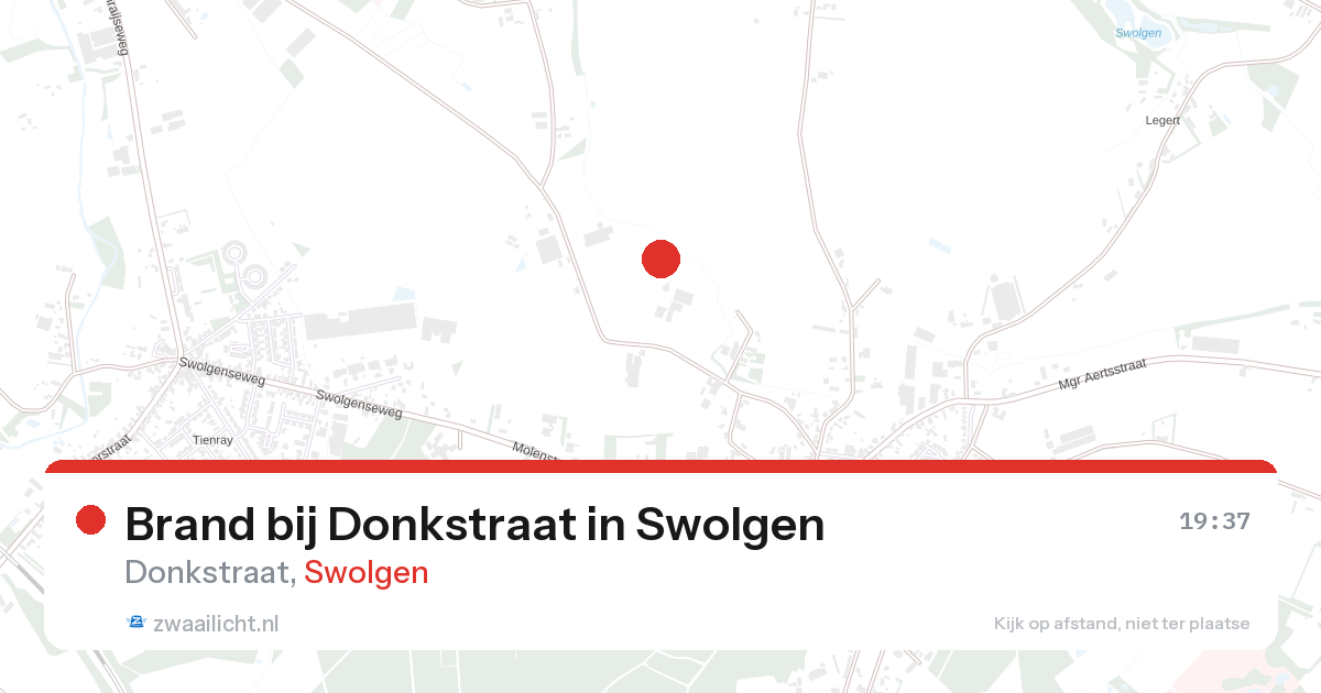 Brand bij Donkstraat in Swolgen — 26 aug 2026