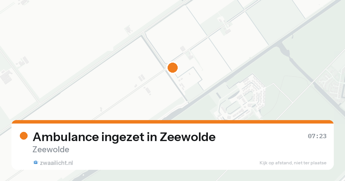 Ambulance ingezet in Zeewolde — 24 aug 2026