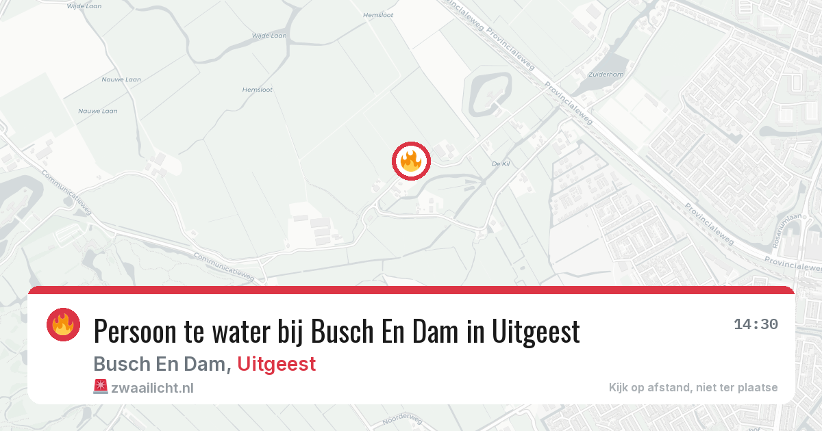 Persoon te water bij Busch En Dam in Uitgeest — 6 aug 2026
