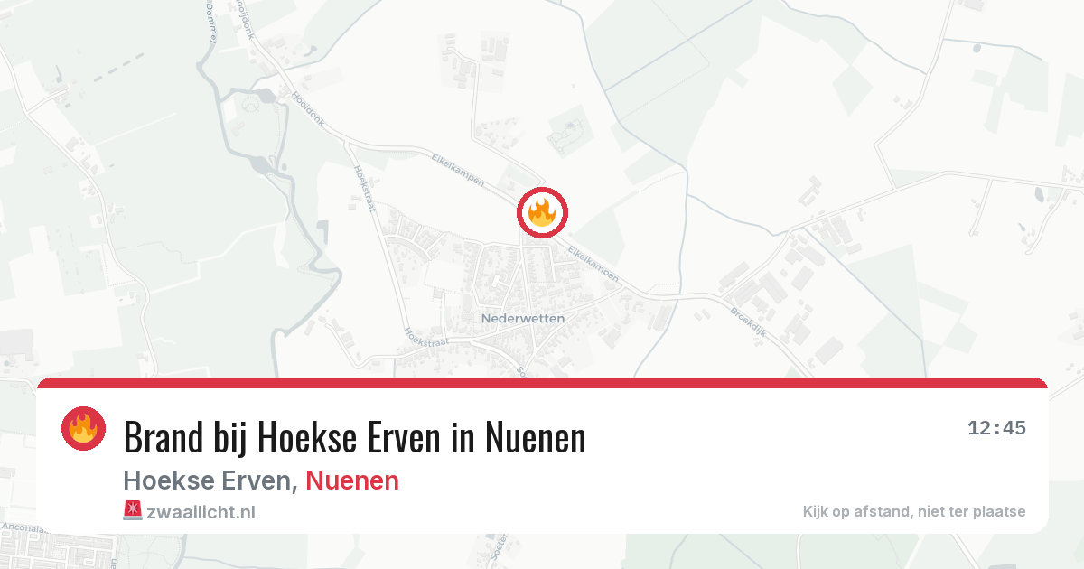 Brand bij Hoekse Erven in Nuenen — 24 mrt 2026