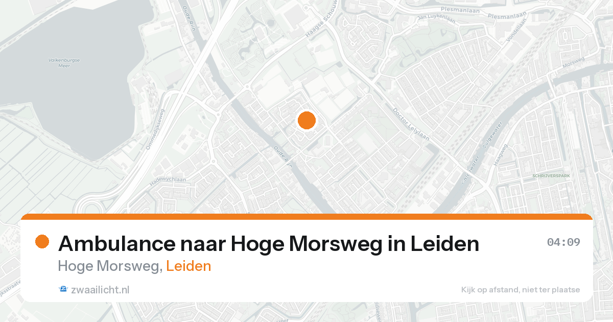 Ambulance naar Hoge Morsweg in Leiden — 19 aug 2026