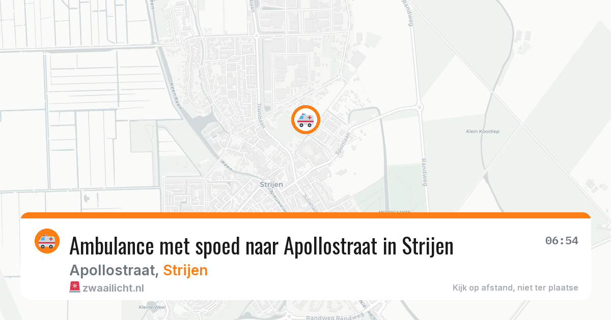 Ambulance met spoed naar Apollostraat in Strijen — 1 apr 2026