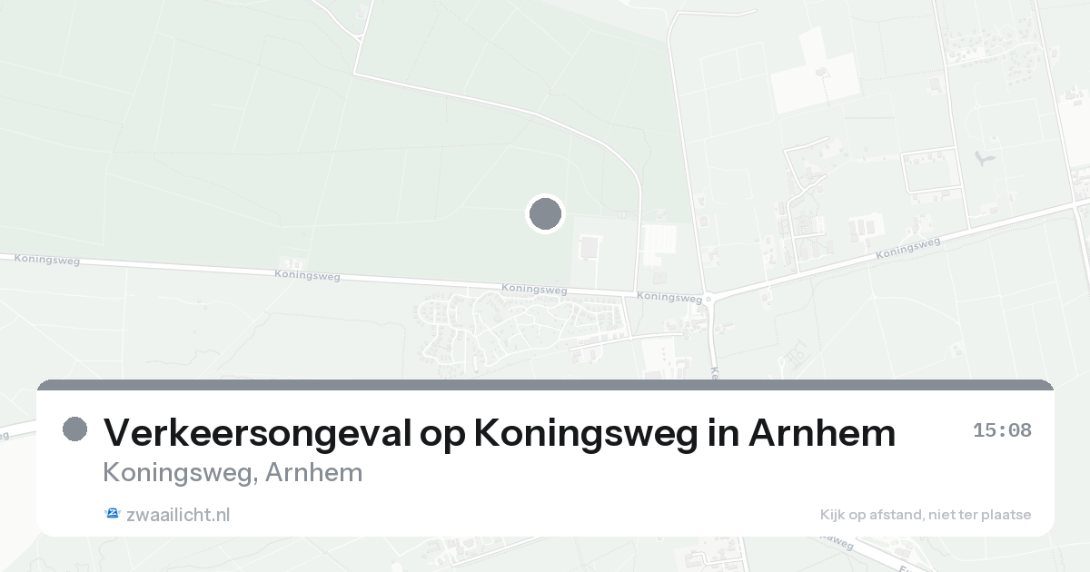 Verkeersongeval op Koningsweg in Arnhem — 15 aug 2026