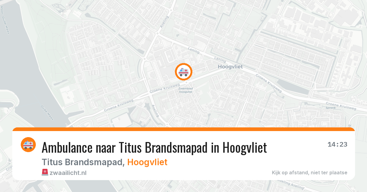 Ambulance naar Titus Brandsmapad in Hoogvliet — 20 mrt 2026